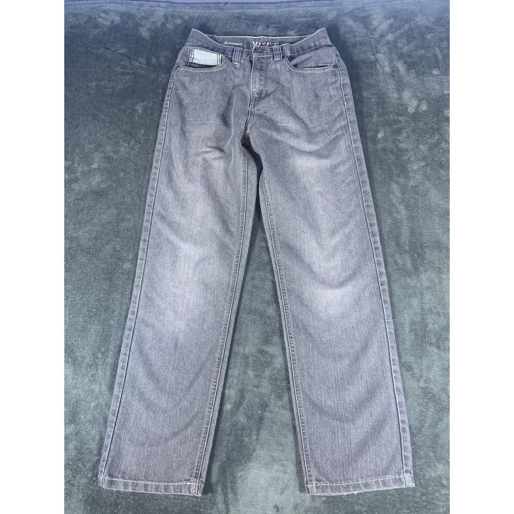 Y2K Makaveli‎ Grey Washed Jeans Women's Straight Size 14
